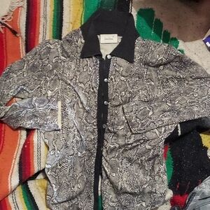 Exotic Print. Legendary Label. Ultra Lux Material. Snake Skin Cashmere Cardigan